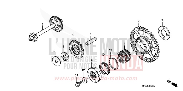 STARTING CLUTCH for CBR600RR ABS GRAPHITE BLACK (NHB01KA) from 2010